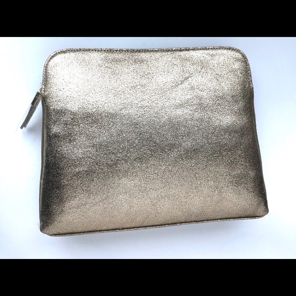 India Hicks hand bag... gold crackle insider pouch